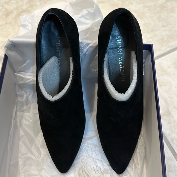 Stuart Weitzman Shoes - Stuart Weitzman Black Suede Ankle Booties- Size 7M